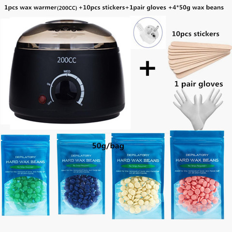 Paraffin Wax Warmer 200cc mini Wax Heater Feet Mini SPA Hand Machine Body Depilatory  1machine+100g wax beans+10pcs stickers ► Photo 1/6