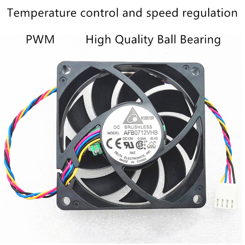 Original Delta 7015 70*70*15MM 70MM Cooling Fan AFB0712VHB DC12V 0.55A  AMD CPU cooling fan 4PIN PWM ► Photo 1/4