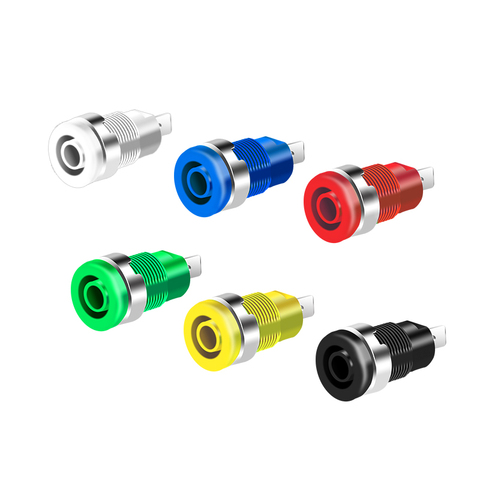 5Pcs 4mm Banana Plugs Female Jack Socket Plug Wire Connector 5 Colors Each 1pcs Multimeter Socket Banana head Female ► Photo 1/1