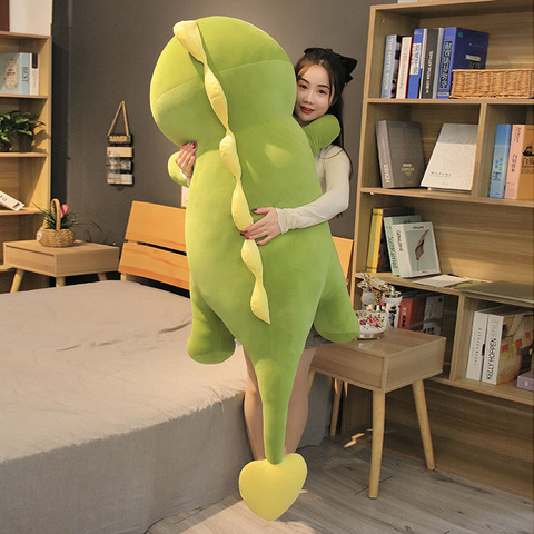 New Big Size Long Lovely Dinosaur Plush Toy Soft Cartoon Animal Doll Stuffed Boyfriend Sleeping Pillow Kid Girl Birthday Gift ► Photo 1/6