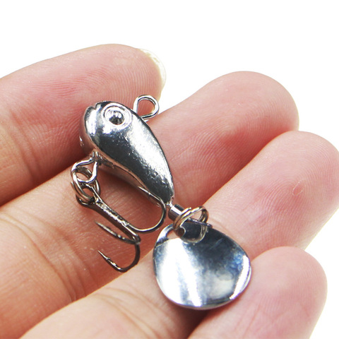 Silver Hard Lure 1PCS 8.5g Metal VIB Fishing Lure Spinner Sinking Rotating Spoon Pin Crankbait Sequins Baits Fishing Tackle ► Photo 1/6