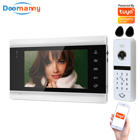 Doornanny Video Intercom For Home Apartment WiFi Wireless Build-In Power Doorbell Doorphone System Tuya Smart Doorlock Unlock ► Photo 1/6
