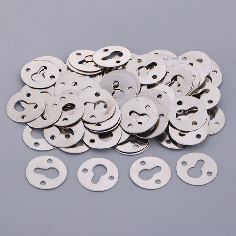 100Pcs Silver Tone Metal Keyhole Hanger Fasteners Hanging Hooks for Picture Frames, Shelf Mirror Brackets ► Photo 1/6