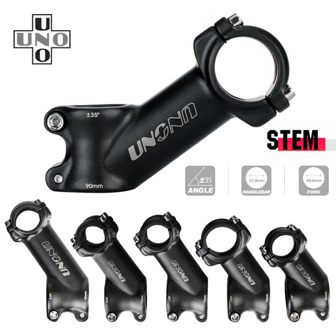 UNO Bike Stem Riser Aluminum Alloy Bicycle Handlebar Stem MTB Bike Stem 35 degree for 25.4/31.8mm  Cycling Equipment Bike Parts ► Photo 1/6