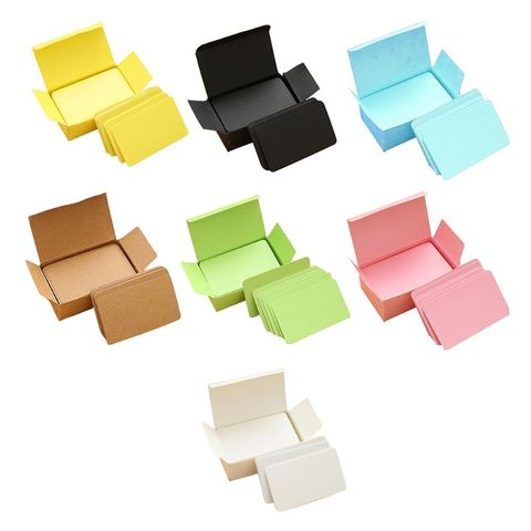 100 Pieces Black Cards White Blank Card Christmas Valentine's Day DIY Paper Box New ► Photo 1/6