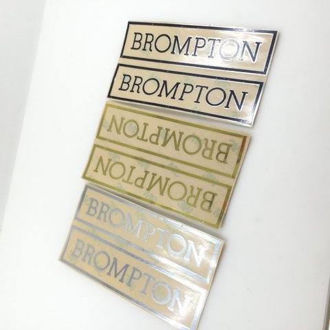 2pcs Bike Stickers for Brompton folding bike metal sticker tags personalized metal Sticker frame square sign ► Photo 1/6