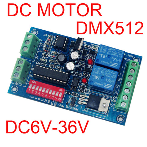 New DMX512 decoder DC 6V-36V DC motor controller,DMX512 3P DC motor dimmer 3A Max Motor type M+,M- Not stepper motor ► Photo 1/3