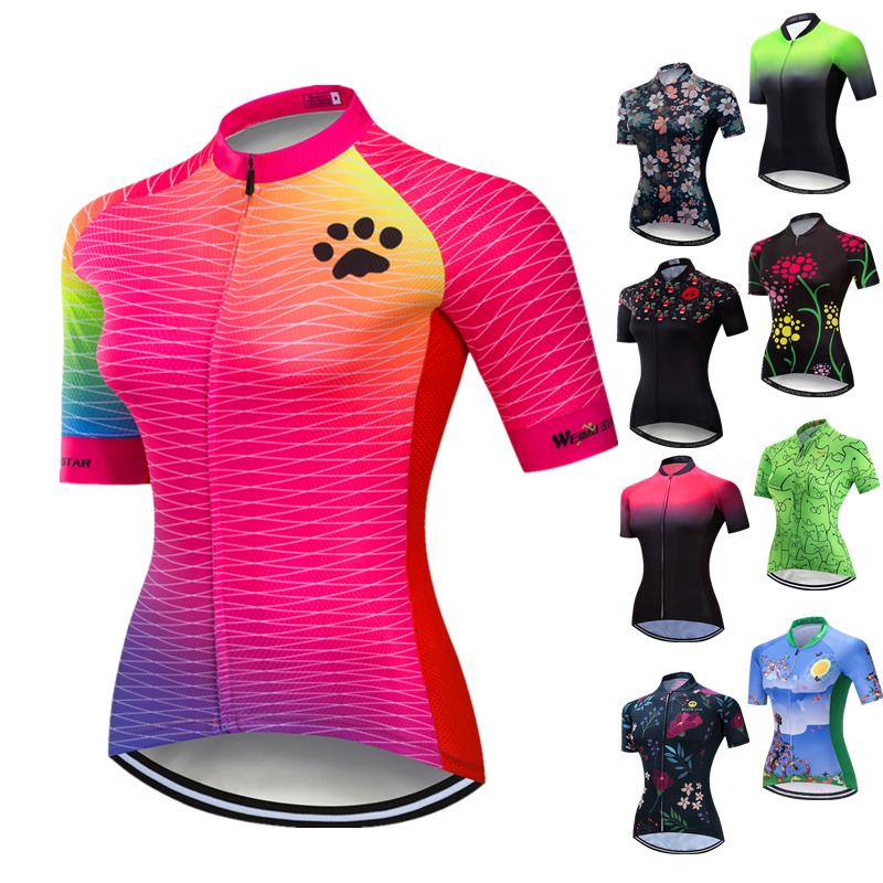 Weimostar Cycling Jersey Women Summer Clothing Bike Short Sleeve Bicycle Tops 
