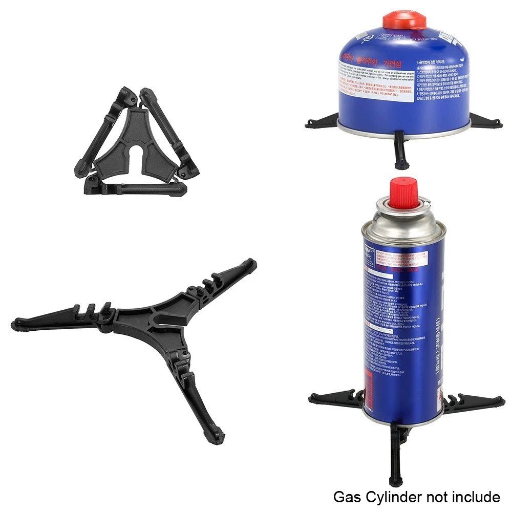 flask camping gas stove base tilt shelf tripod gas stove support cartridge 