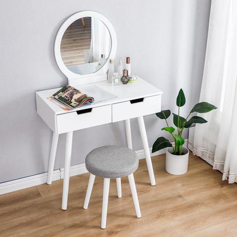 Dresser Table Mirror With, Modern Vanity Set Makeup