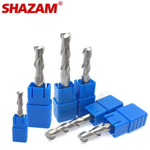 Milling Cutter Alloy Coating Tungsten Steel Tool By Aluminum Cnc Maching 2 Blade Endmills SHAZAM Woodworking For Wood Cutters ► Photo 1/5