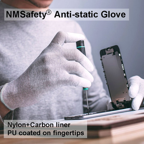 Anti Static ESD Safety Work Gloves Non-slip Nylon-Carbon Working Glove ► Photo 1/6