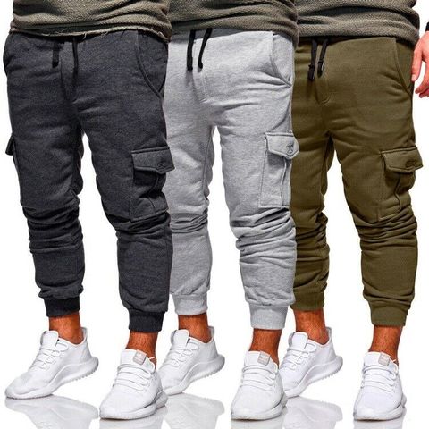 Men Casual Tracksuit Loose Sport Fit Jogging Joggers Sweat Cargo Pants Trousers plus size M-3XL ► Photo 1/6