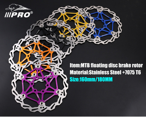 Disc Brake Rotors DH Ultralight Floating Disc Pads 160mm 180mm 6/7 inches for MTB Bicycle parts components IIIPRO Bike ► Photo 1/6