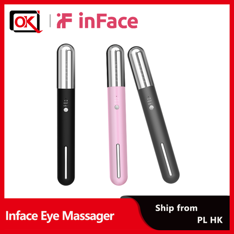 New Inface Mini Eye Massager Pen Electric Eye Care Tool Spa Facial Massage Roller Anti-aging Remove Wrinkles Dark Circle Pouch ► Photo 1/1