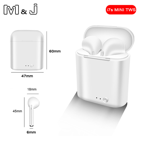 M&J i7s Mini TWS Bluetooth 5.0 Wireless Earphones Earbuds With Charging Box Sports Headsets For iPhone Android Samsung Xiaomi ► Photo 1/6