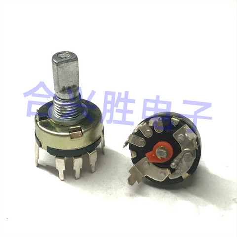 17 type rotary belt switch B10K radio volume adjustment dimming speed potentiometer 5 feet D-type shaft length 15mm ► Photo 1/3