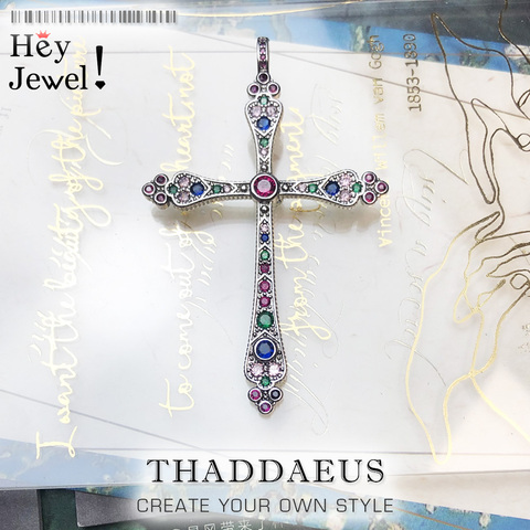 Pendants Royalty Cross Colorful,2022 New Victorian Jewelry Bohemia 925 Sterling Silver Magnificent Accessories Gift For  Women ► Photo 1/6