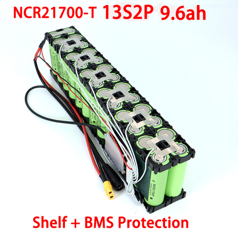 21700 48V 9.6AH NCR21700T 13S2P High power 750W Electric Bike Battery E-bike Battery 54.2V 9600mAh Lithium Battery with 50A BMS ► Photo 1/6