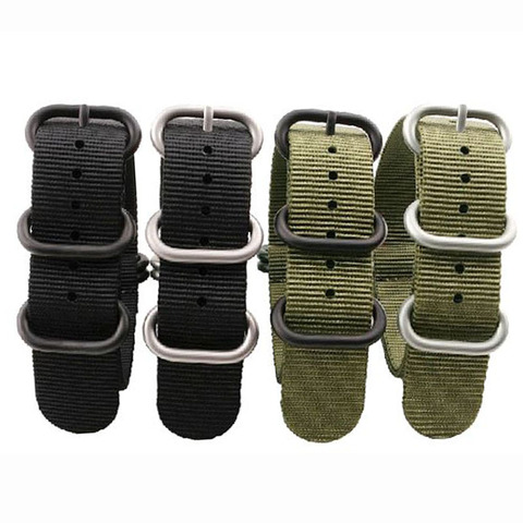 NATO Nylon Watchbands, G10 Sports Watch Men Strip, 18MM 19MM 20MM 21MM 22MM 23MM 24MM 26MM Sports Watch band Gray Green Strap ► Photo 1/6