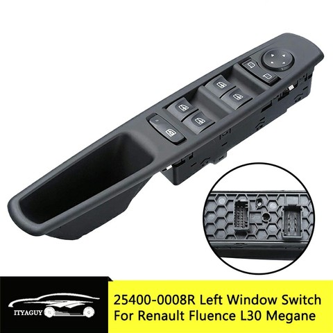 Front Left Side Power Master Window Switch For Renault Fluence L30 Megane Electric Window Control Switch 254000008R 25400-0008R ► Photo 1/6