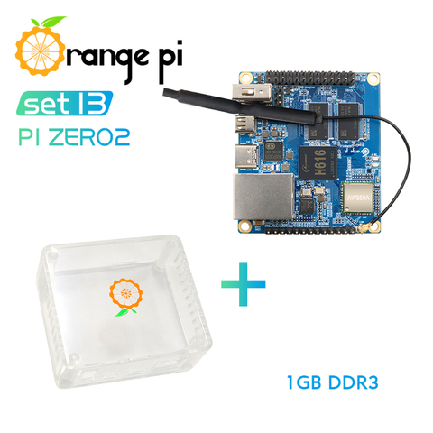 Orange Pi Zero 2 1GB+ABS Transparent Case, Allwinner H616 Chip,Support BT, Wif ,Run Android 10,Ubuntu,Debian OS Single Board ► Photo 1/1
