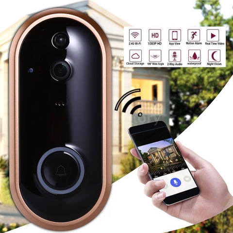 Smart WIFI Doorbell Wireless Video-eye Campainha Ring Door Bell With Camera IR Entry Door Alert Security Chime Doorbell Camera ► Photo 1/6