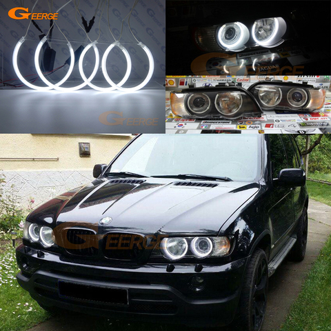 For BMW X5 E53 2000 2001 2002 2003 2004 2005 2006 Excellent Ultra bright CCFL Angel Eyes kit Halo Ring Car styling ► Photo 1/6