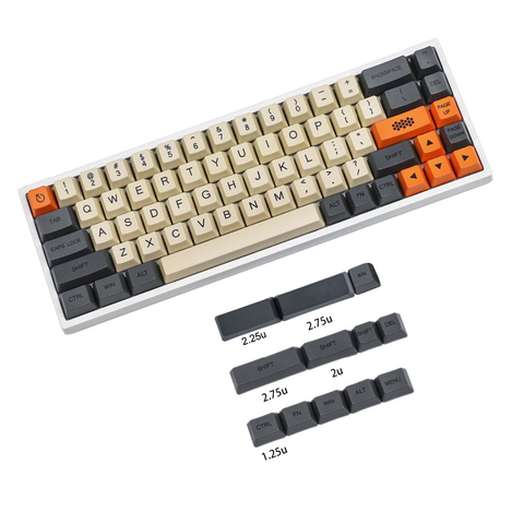 YMDK 61 64 68 ANSI Dye Sub Carbon Customize Keyset OEM Profile Thick PBT Keycap For MX Mechanical Keyboard GH60 SP64 GK64 Tada68 ► Photo 1/6