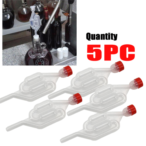 5pcs One-way Homemade Wine Vent Air Lock Check Valve Water Sealed Valves Home Brew Wine Fermentation Airlock Wine Making ► Photo 1/6