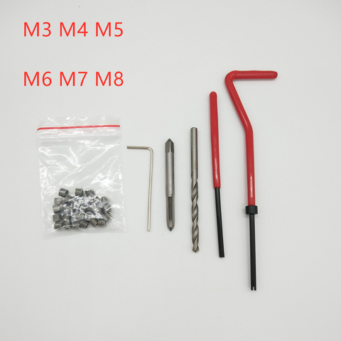 25pcs Thread Repair Recoil Insert Installation Kit Tool Drill Tap M3 M4 M5 M6 M7 M8 Helicoil Car Pro Coil Drill Set ► Photo 1/6