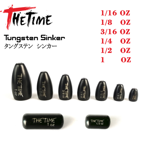 THETIME Texas / Carolina Rig Tungsten Sinker 1/16 - 1 Oz Bullet Bass Fishing Weight 1.8-28g Lure Accessory ► Photo 1/6