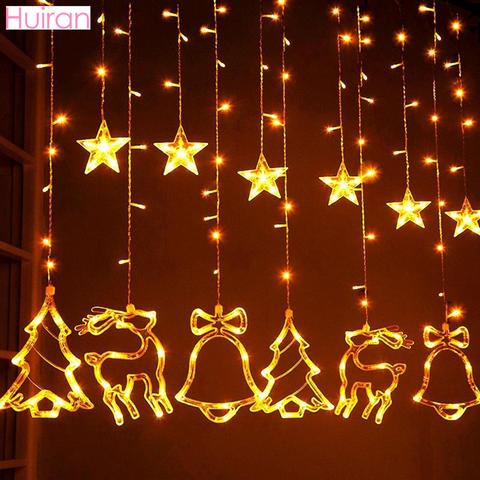 Xmas Tree Elk Star Light Merry Christmas Decor for Home Tree Christmas Ornaments Navidad 2022 Cristmas Decor Happy New Year 2022 ► Photo 1/6