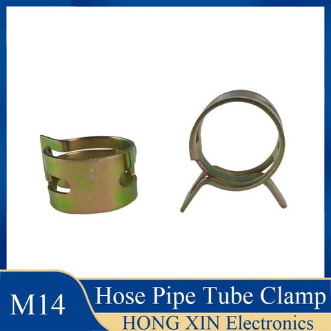 Hose Pipe Tube Clamp 14mm for choose Fuel Spring Clip Vacuum Silicon Hose Clamp Autos Autos Spring Clip Fuel Oil Water 1Pcs ► Photo 1/5