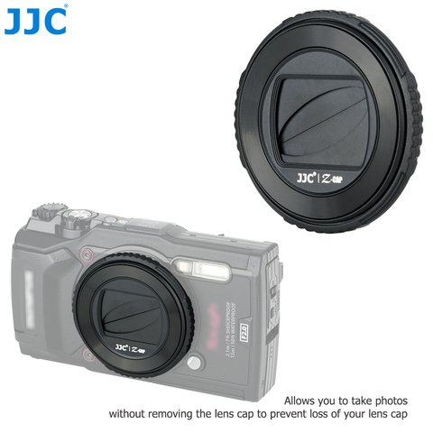 JJC Camera Auto Lens Cap Holder Cover for Olympus tg6 tg5 tg4 tg3 tg2 tg1 TG-6 TG-5 Replaces LB-T01 Lens Protector Accessories ► Photo 1/6