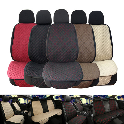 Large Size Flax Car Seat Cover Protector Linen Front or Rear Seat Back Cushion Pad Mat Backrest for Auto Interior Truck Suv Van ► Photo 1/6