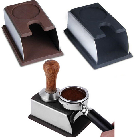 Sturdy Stainless Steel Silicone Espresso Coffee Tamper Stand Barista Tool Tamping Holder Rack Shelf Coffee MJ702542 ► Photo 1/6