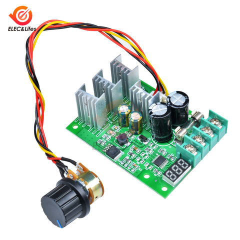 DC 6-60V 30A Adjustable LED Digital Motor Speed Controller Governer Speed Control PWM Linear DC Motor 12V 24V 36V ► Photo 1/6