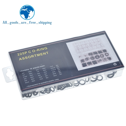225 pcs Rubber O Ring O-Ring Washer Seals Watertightness Assortment Different Size With Plactic Box Kit Set ► Photo 1/6