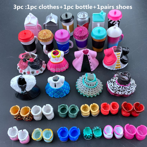 3pc original LOLs doll clothes,  bottles, shoes accessories for LOLs accessories hot sale ► Photo 1/3