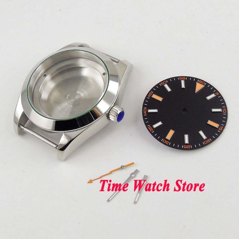 PARNIS 40mm polished 316L stainless steel watch case fit Miyota 8215 821A movement + Dial + hands C10 ► Photo 1/1