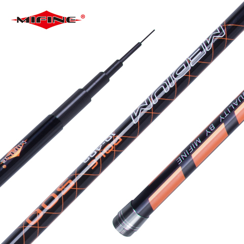 MIFINE MEDIUM Telescopic POLE Fishing Rod 4M/5.0M/5.5M/6.5M High Tonnage Fibra De Carbon Fishing Hammer 10-40g ► Photo 1/6