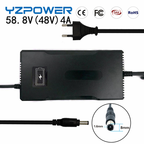 58.8V 4A Lithium Battery Charger for 14S 51.8V Li-ion Lipo Battery Power  Tool