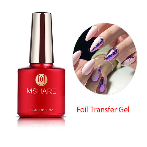 MSHARE Nail Foil Transfer Gel Nails Adhensive Transfering Glue Foil Sticker ► Photo 1/5