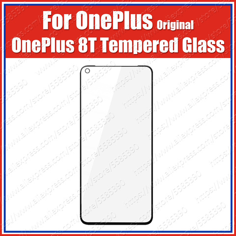 22g 9H Oleophobic Coating OnePlus 8T 3D Screen Protector Tempered Glass Official Original Version ► Photo 1/1