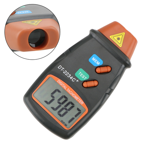 LEEPEE Digital RPM Meter Tach Laser Tachometer Non Contact Laser Photo Tachometer Car Speedometer Speed Gauge Handheld ► Photo 1/6