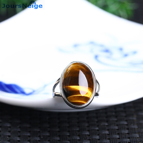 Natural Crystal Ring Tiger Eye Stone S925 Sterling Silver Mosaic Ring Men Women Crystal Ring Energy Stone Jewelry Wholesale ► Photo 1/5