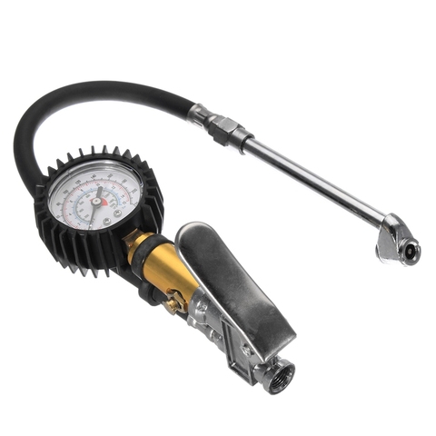 Tyre Air Inflator Dial Pressure Meter Gauge Air Line Tyre Pump Pressure Dual Air ChuckTester for Car Truck Cycles Dinghies ► Photo 1/6