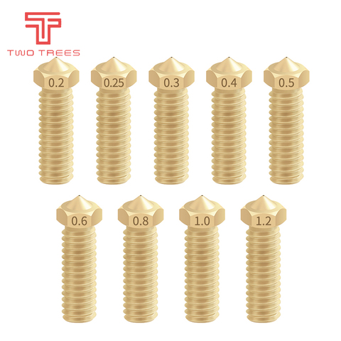 New Volcano 3D printer All metal brass E3D 3D Lengthen extruder nozzle 0.4/0.6/0.8/1.0/1.2mm For 1.75 Filament For Sidewinder X1 ► Photo 1/6