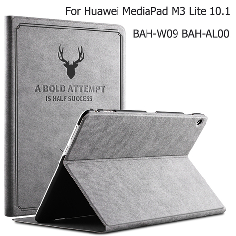 Case for Huawei MediaPad M3 Lite 10 BAH-L09/W09/AL00 Silm Flip Stand PU Leather Case Cover for Huawei M3 Lite 10.1 Tablet Funda ► Photo 1/6
